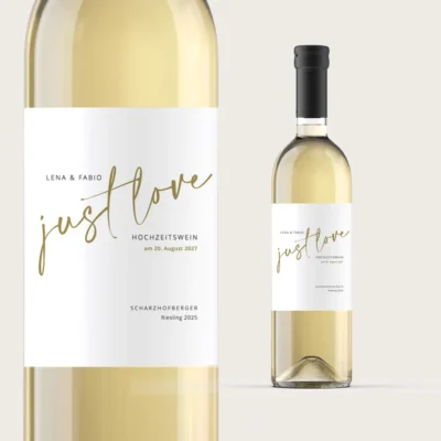 Flaschenetikett Hochzeitsgeschenk