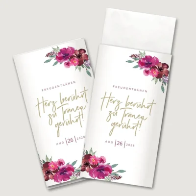 Freudentränen Taschentücher Banderole Berry