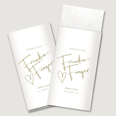 Freudentränen Taschentücher Banderole Herz