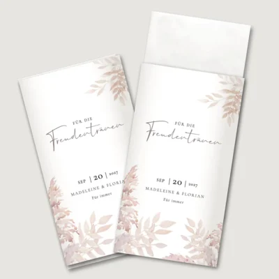 Freudentränen Taschentücher Banderole Pampas