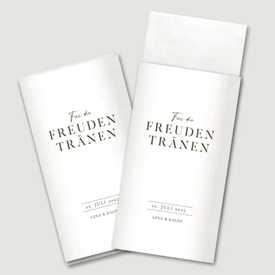 Freudentränen Taschentücher Banderolen Pure