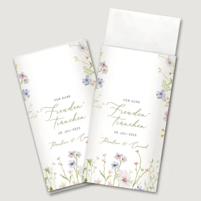 Freudentränen Taschentücher Banderole Wiesenblumen