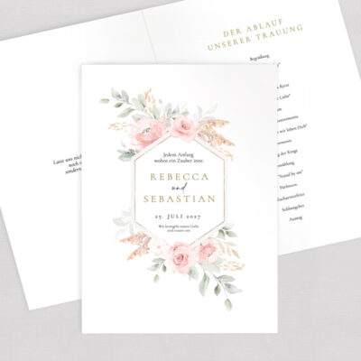 Kirchenheft Umschlag Blumen gestalten