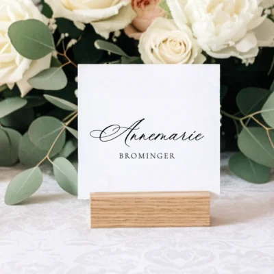 Platzkarten Kalligraphie & Serifen elegant