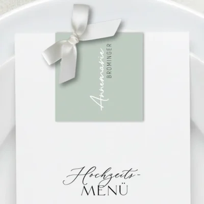 Platzkarten Salbei Hochformat