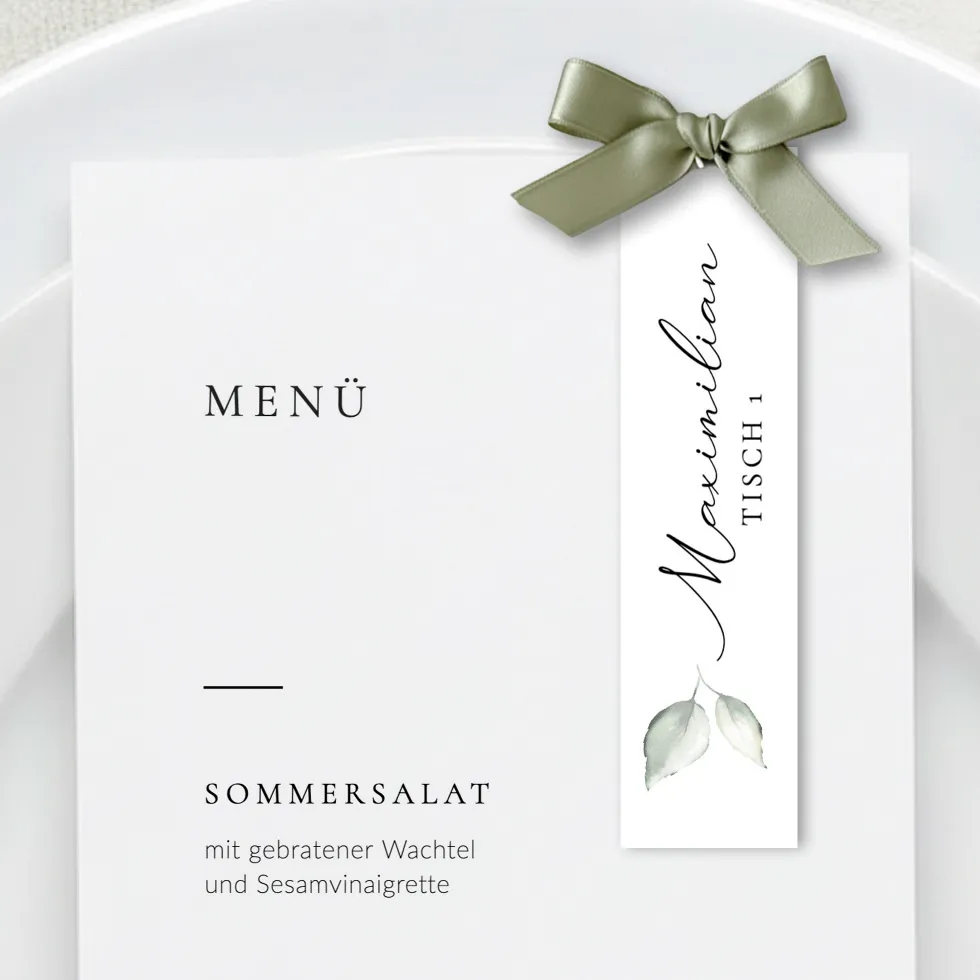 Platzkarten Anhänger Eukalyptus