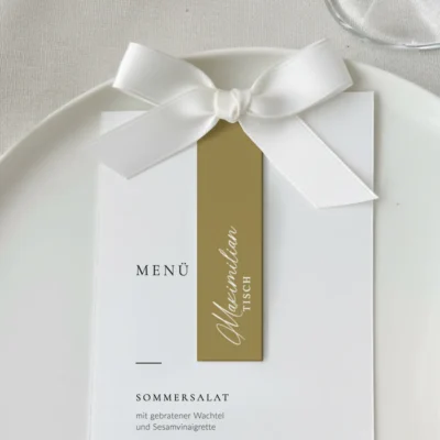 Namenskarte Anhänger Gold