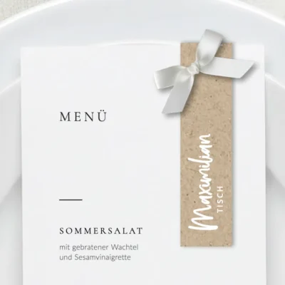 Namenskarte Anhänger Kraftpapier