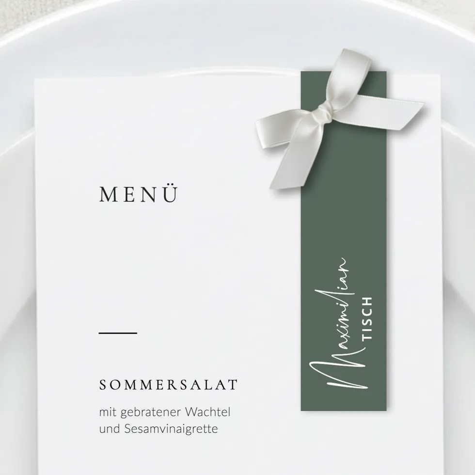 Namenskarte Streifen Smaragd Grün Anhänger