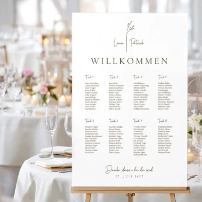 Sitzplan Boho Zweig individuell gestalten