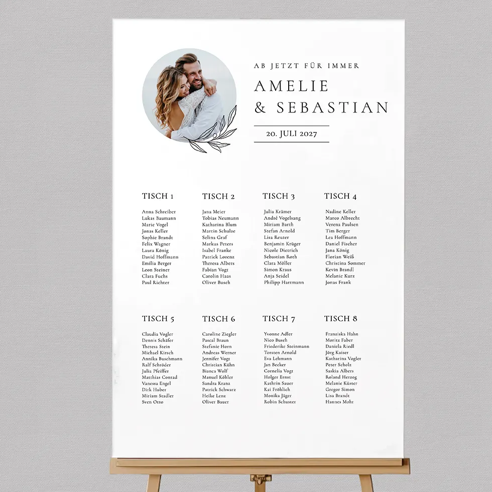 Sitzplan Foto individuell gestalten