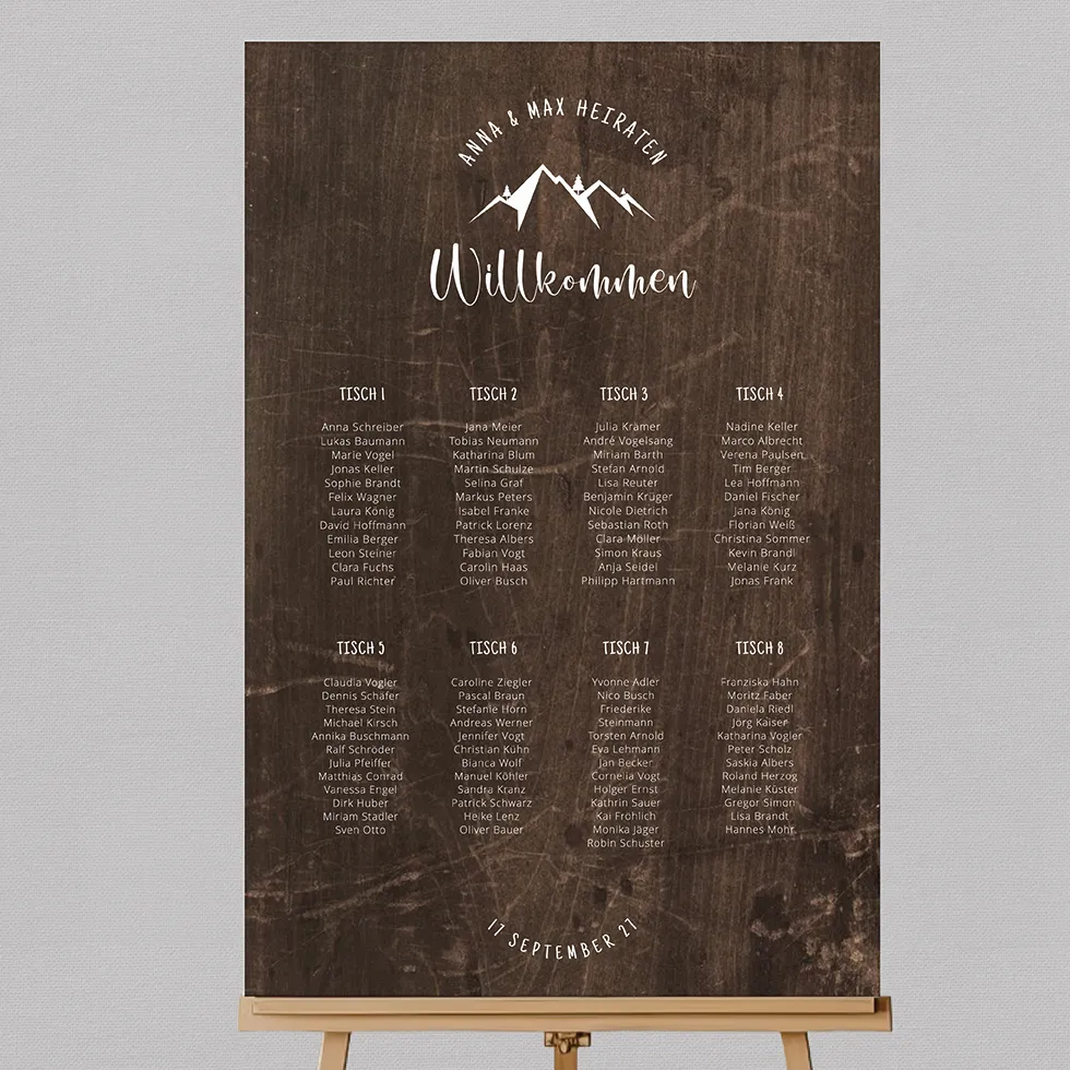 Sitzplan individuell gestalten