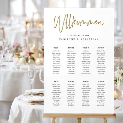 Sitzplan Gold Brush individuell gestalten