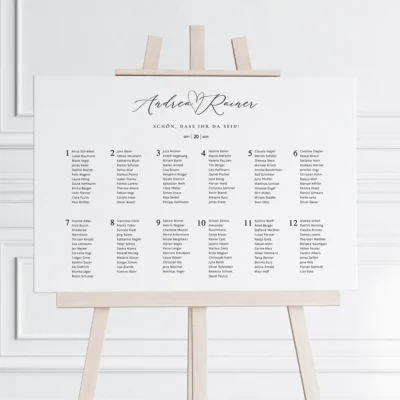 Sitzplan Herz quer individuell gestalten