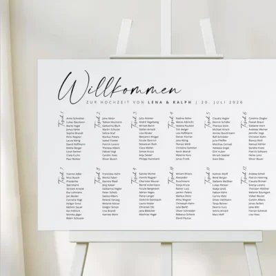 Sitzplan übersichtlich individuell gestalten