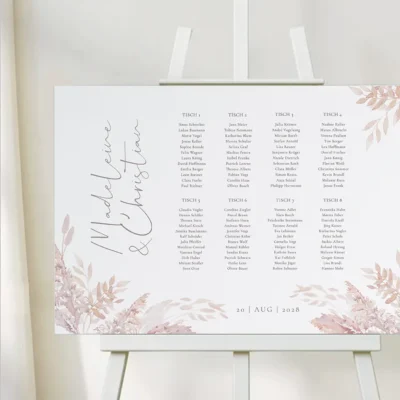 Sitzplan Pampas Boho individuell gestalten