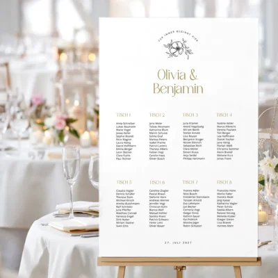 Sitzplan puristisch individuell gestalten