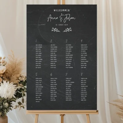 Sitzplan Tafel individuell gestalten