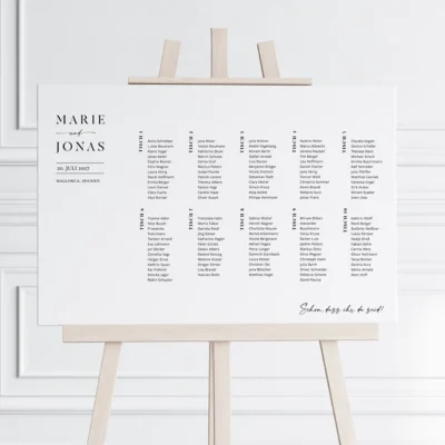 Sitzplan modern individuell gestalten