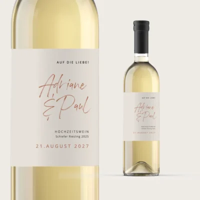 Weinetikett Boho Beige