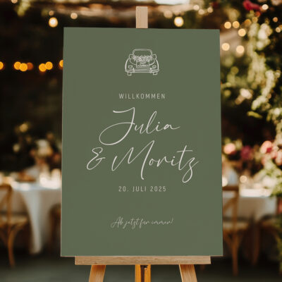 Willkommensschild Salbei