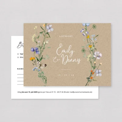 Antwortkarte Hochzeit Herbstzauber