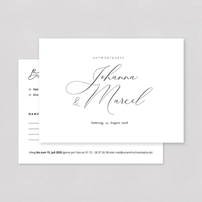 Antwortkarten Hochzeit Kalligraphie