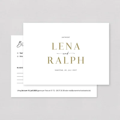 Antwortkarte Modern Love puristisch