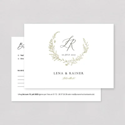 Antwortkarte Vintage elegant