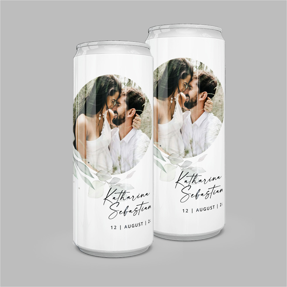 Personalisierbare Dosen Aufkleber “Hochzeit" 10er-Set Dosen Aufkleber Foto Paar Hochzeit