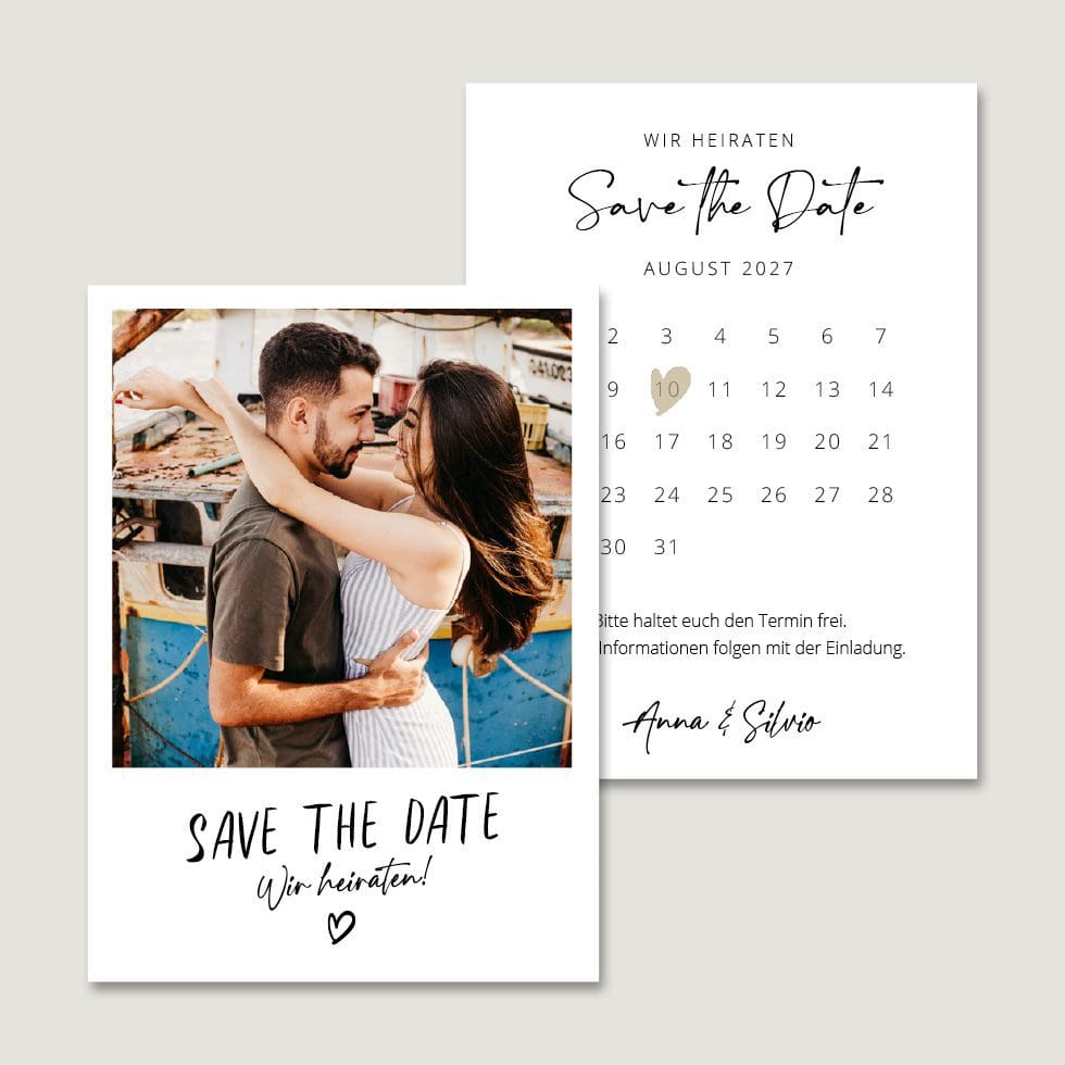 Save-the-Date-Vorlage Kalender