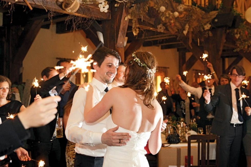 Hochzeitstanz Wunderkerzen