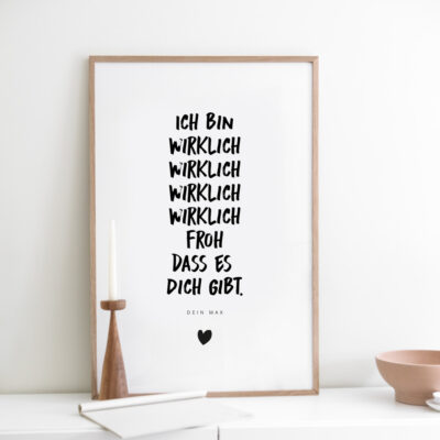 Liebeserklärung Poster Spruch individuell