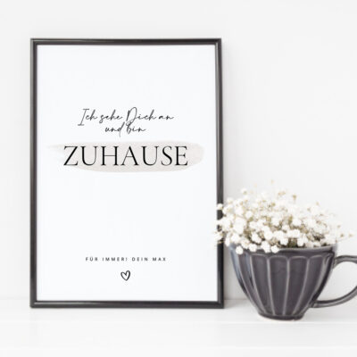 Sprüche Poster Zuhause Liebe
