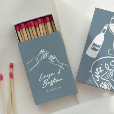 Streichholzschachtel Banderole Hochzeit