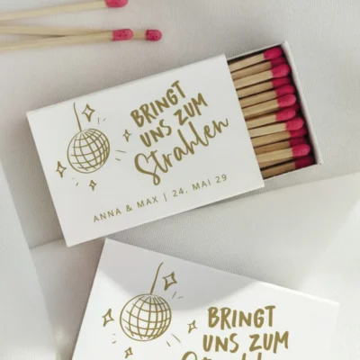 Streichholzschachtel Strahlen Diskokugel