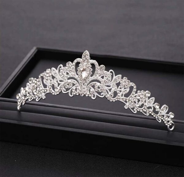 Tyqour Braut Tiara Silber - Kristall Diadem Für Hochzeit & Prinzessin Kostüm