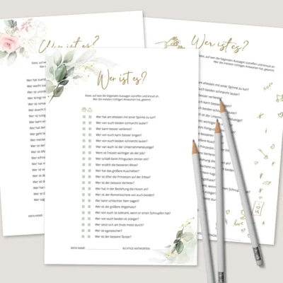 Übereinstimmungsspiel Ehefähigkeitstest personalisiert