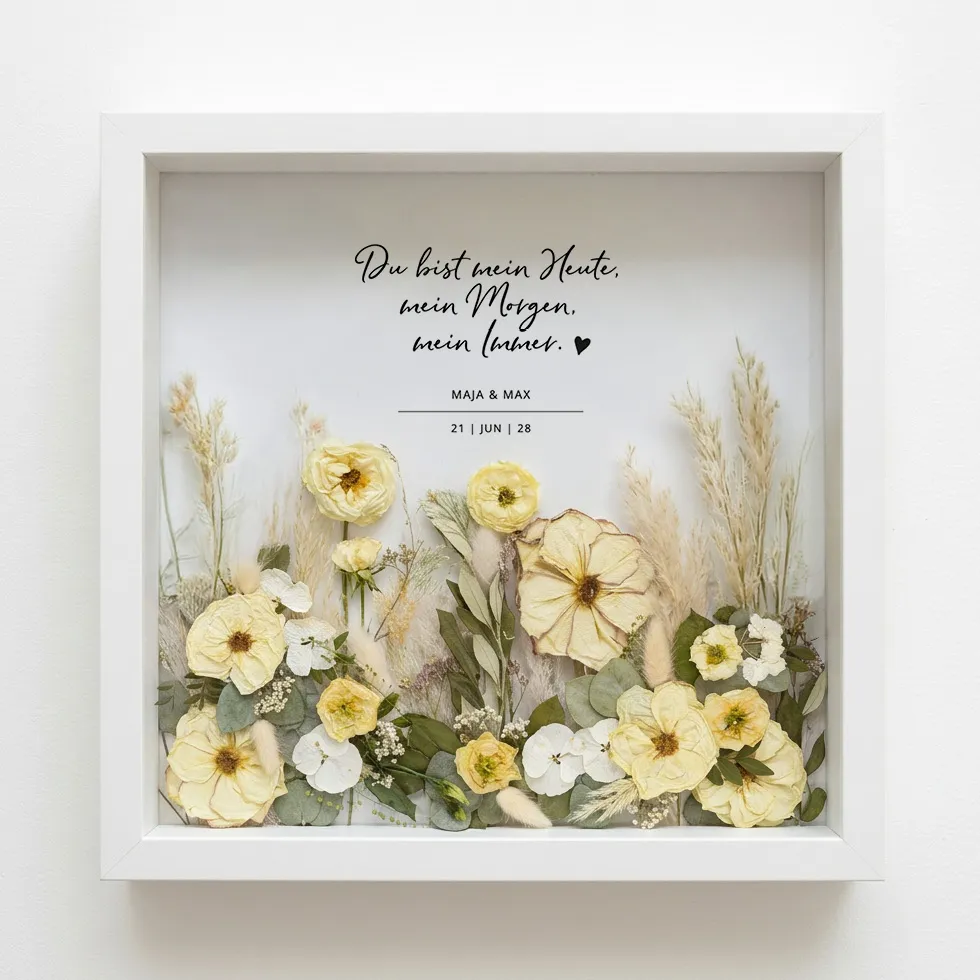 Brautstrauß 3-D-Bilderrahmen Blumen