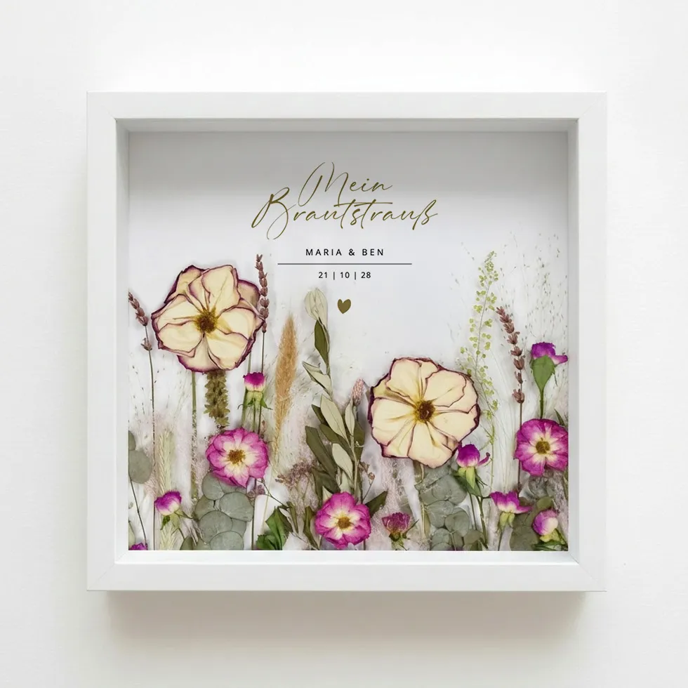 Brautstrauß Bild getrocknete Blumen