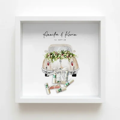 Geldgeschenk Bilderrahmen Auto individuell gestalten