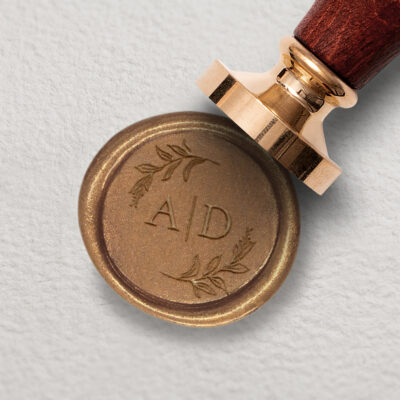 Siegelstempel Initialen elegant personalisiert