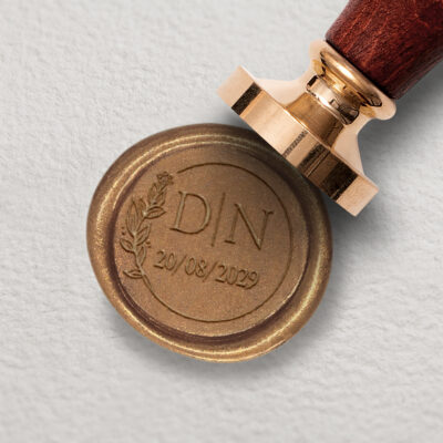 Hochzeitssiegel Initialen personalisiert Datum