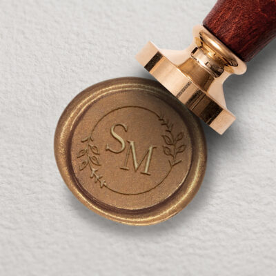 Siegelstempel personalisiert Monogramm Initialen