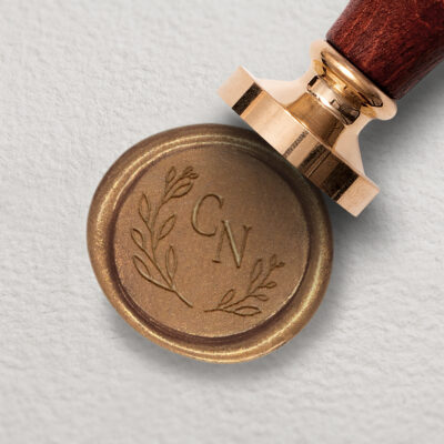 Hochzeitssiegel modern Love Initialen