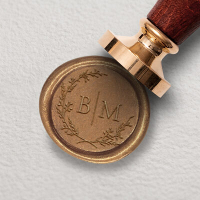 Siegelstempel Initialen romantisch