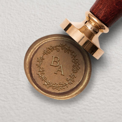 Siegelstempel Kranz Initialen