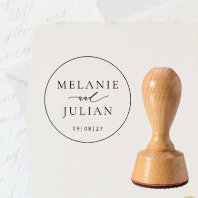 Stempel Hochzeit klassisch Namen Datum