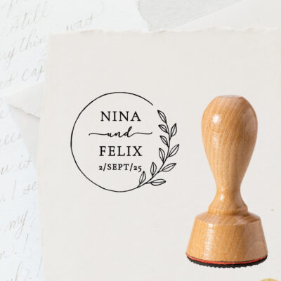 Stempel Hochzeit klassisch Namen Datum
