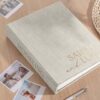 Gästebuch Hochzeit - Leineneinband Mit 80 Seiten Für Polaroid Fotos & Nachrichten, Für Hochzeiten, Babypartys & Feiern
